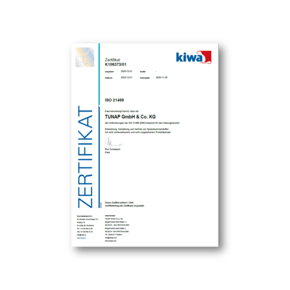 kiwa Zertifikat